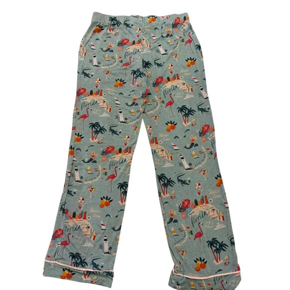 Spartina 449 Florida Mermaid Vacation Print Pajama Sleep Pants Size Small - Picture 2 of 8